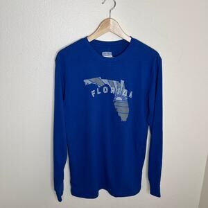 State Of Mind Blue Long Sleeve Florida Tee Small